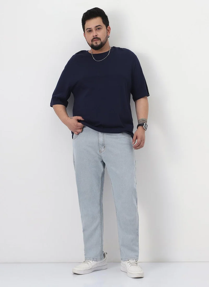 Urbano Fashion  Urbano Plus Men's Ice Grey Slim Fit Washed Denim Jeans Stretchable for Men | Best Price UAE